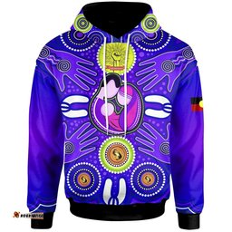 Hoodie Aboriginal Family With Dot Painting art 06