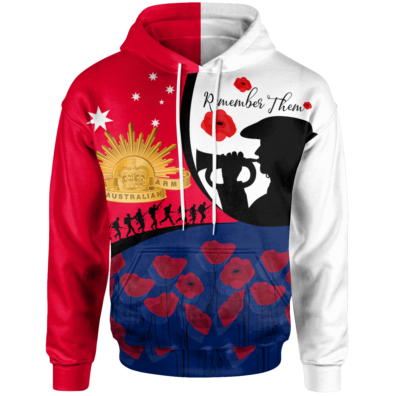 ANZAC Day Hoodie We will remember Them 04