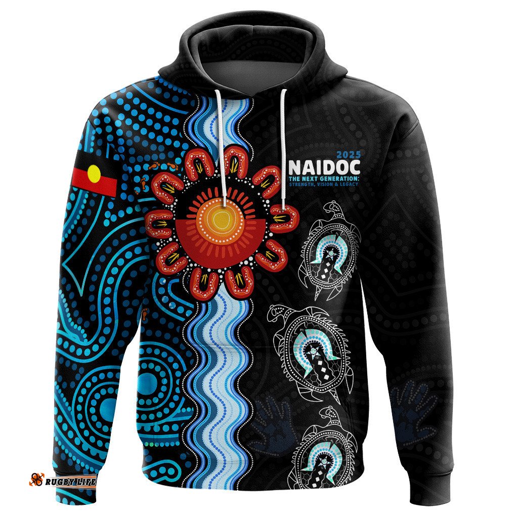 Australia Naidoc Week Custom Hoodie - Indigenous Culture Turtle The Next Generation: Strength, Vision & Legacy
