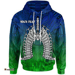 Custom Text Torres Strait Islanders Hoodie Dhari Mask