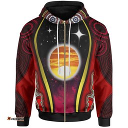 Zip Up Hoodie Australian Aboriginal Flags Symbolic Meaning