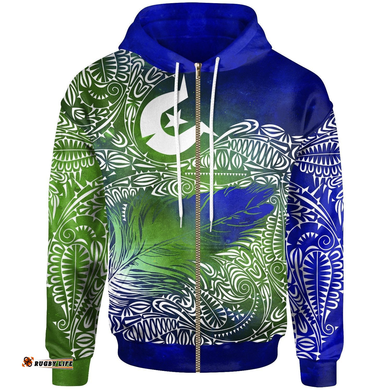 Torres Strait Islanders Zip Up Hoodie Feather Torres Aether BN15T