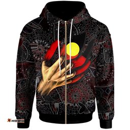 Aboriginal Zip Up Hoodie Aboriginal Blood In Me