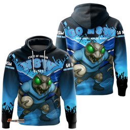 New South Wales Blues Hoodie - Custom State Of Origin Go NSW Blues Football Cockroaches Mascot Hoodie
