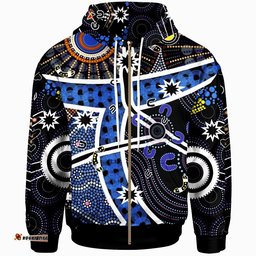 Aboriginal Zip Up Hoodie Aboriginal River Star