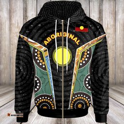 Custom Zip Up Hoodie Aboriginal Lives Matter Style Tornado