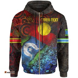 Custom Zip Up Hoodie Always Was, Always Will Be NAIDOC Week
