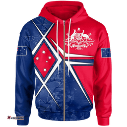 Zip Up Hoodie Aussie Flag