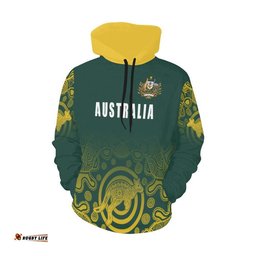 1sttheworld australia hoodie coat of arms rugby style tee ausie