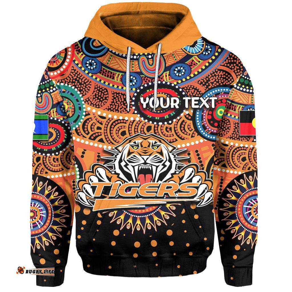 custom personalised naidoc wests tigers hoodie indigenous tee ausie
