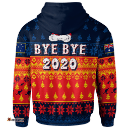 Australia Christmas Zip Up Hoodie Bye Bye
