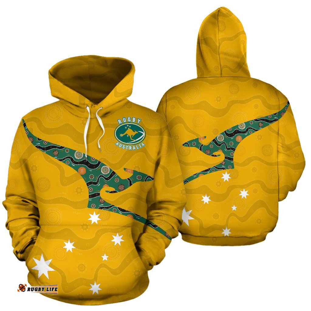 rugbylife australia rugby kangaroo hoodie tee ausie