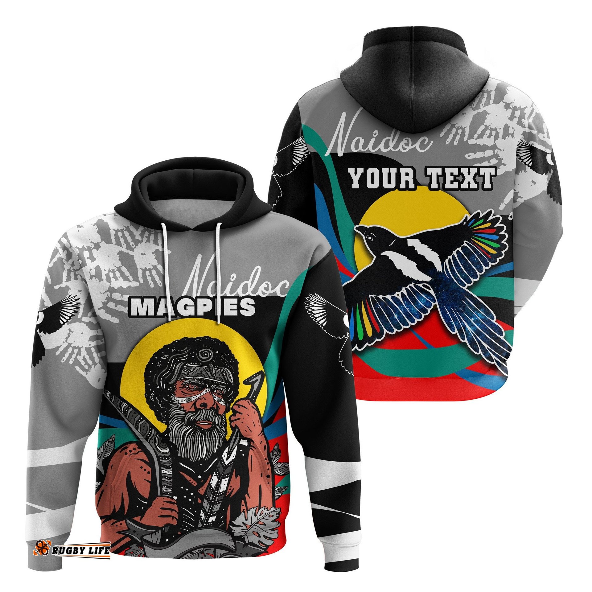 custom personalised magpies naidoc week hoodie collingwood indigenous special style tee ausie