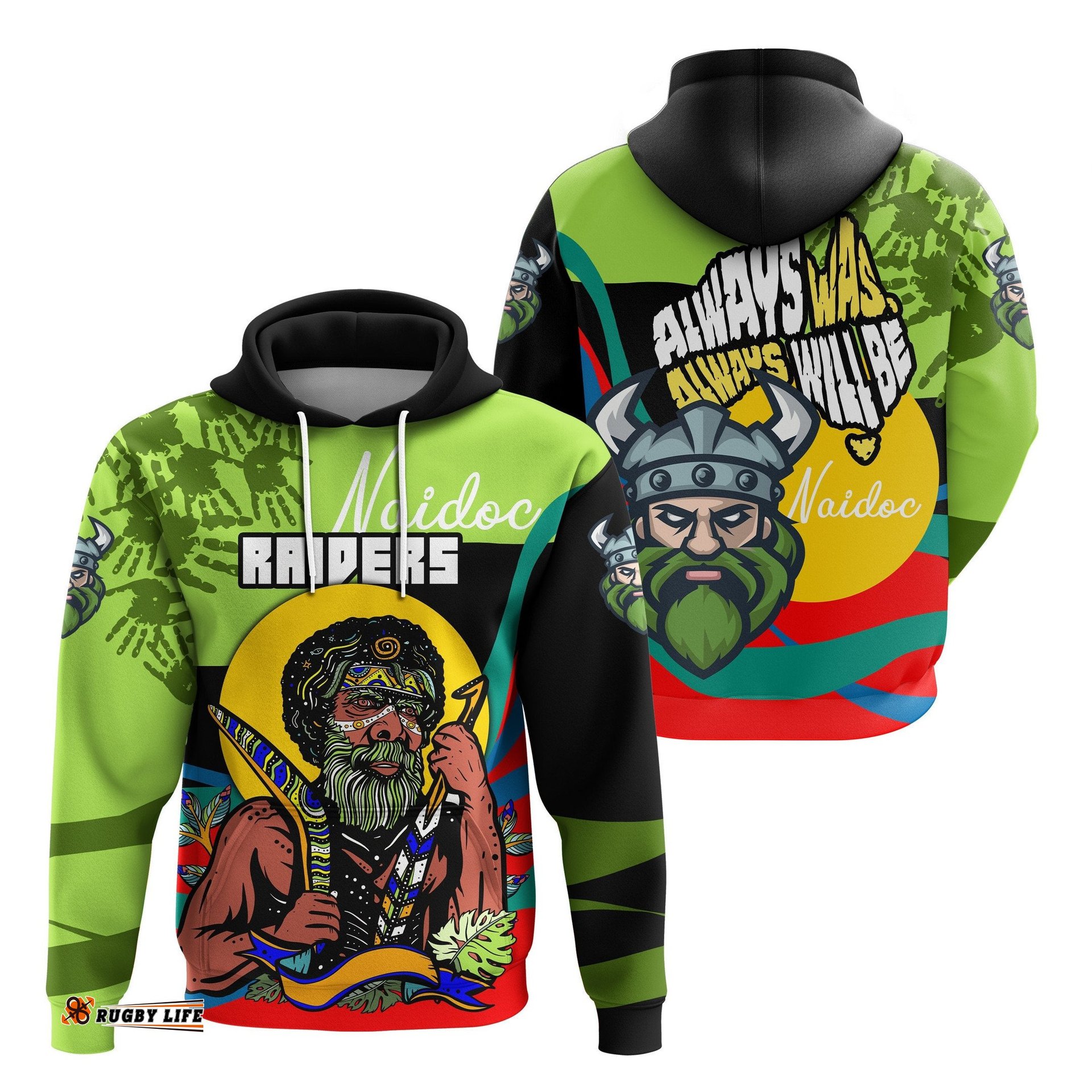 raiders naidoc week hoodie canberra indigenous sport special style tee ausie