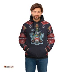 saint kitts nevis christmas hoodie santa claus ho ho ho tee ausie