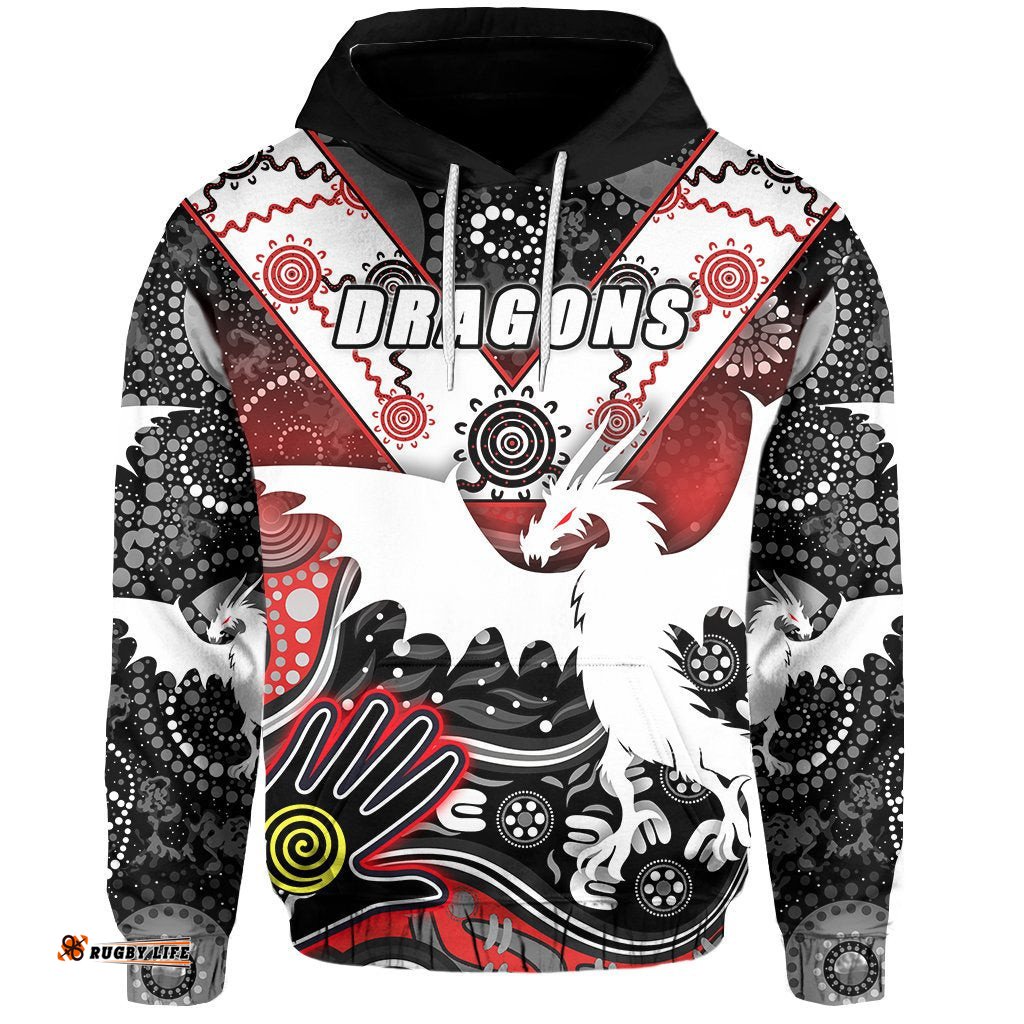 white st george dragons hoodie indigenous tee ausie