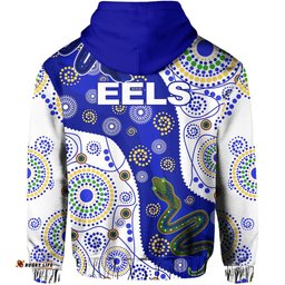 custom personalised eels indigenous hoodie competitive version white tee ausie