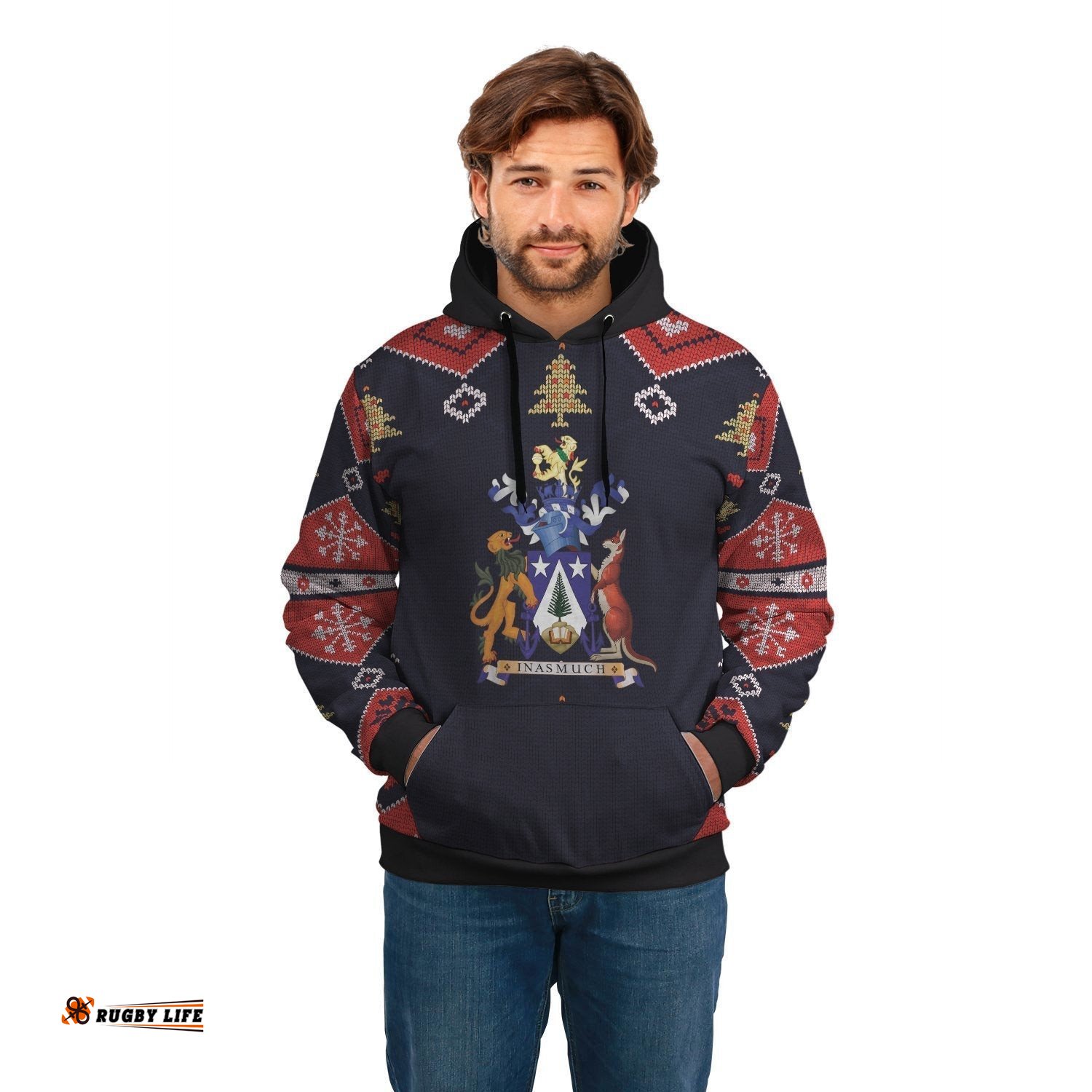 norfolk island christmas hoodie santa claus ho ho ho tee ausie