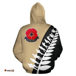 anzac fern hoodie lest we forget poppies pullover hoodie tan tee ausie