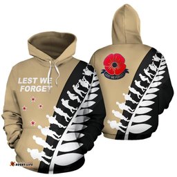 anzac fern hoodie lest we forget poppies pullover hoodie tan tee ausie