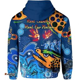 custom personalised parramatta hoodie eels indigenous naidoc heal country heal our nation blue tee ausie