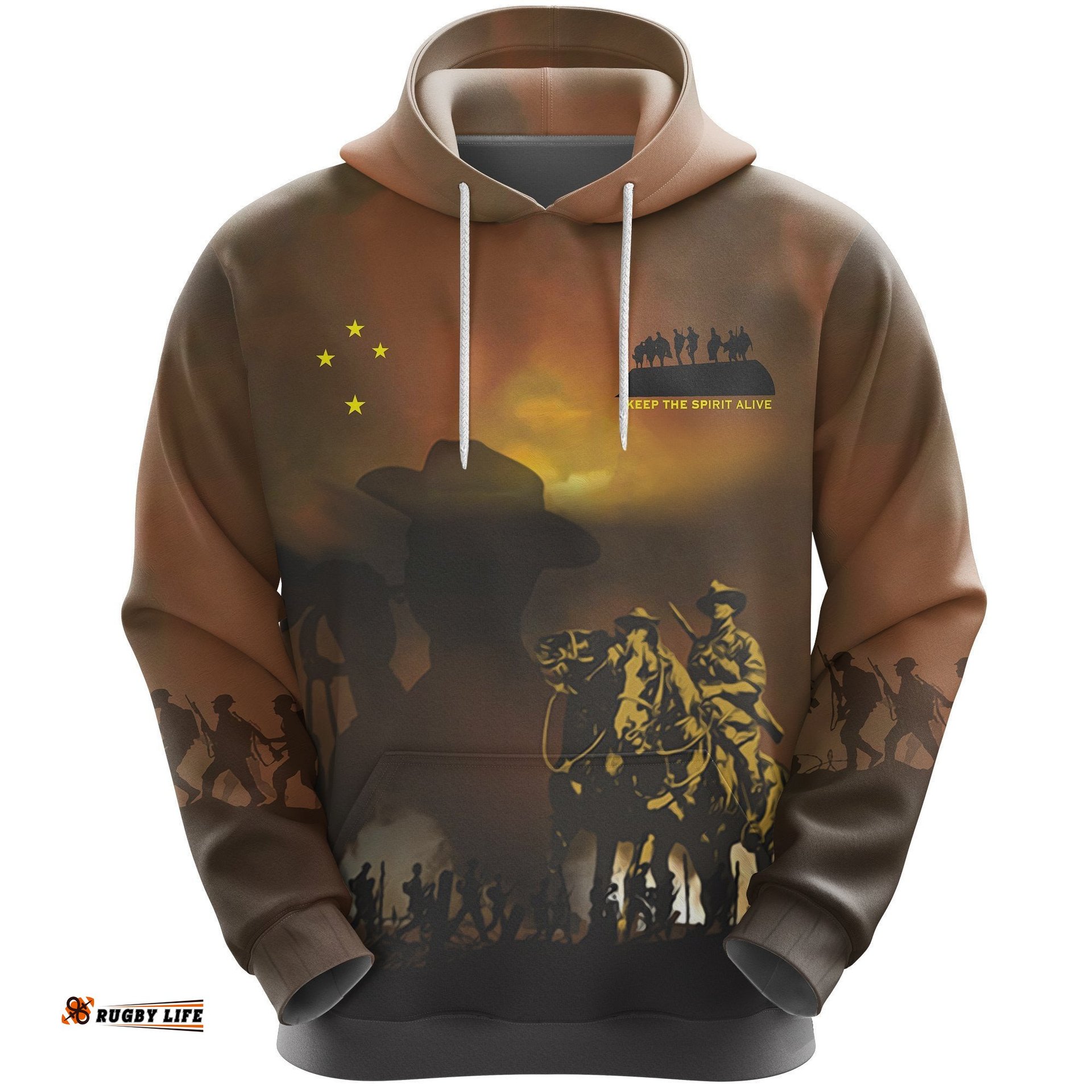 anzac hoodie keep the spirit alive pullover hoodie tee ausie