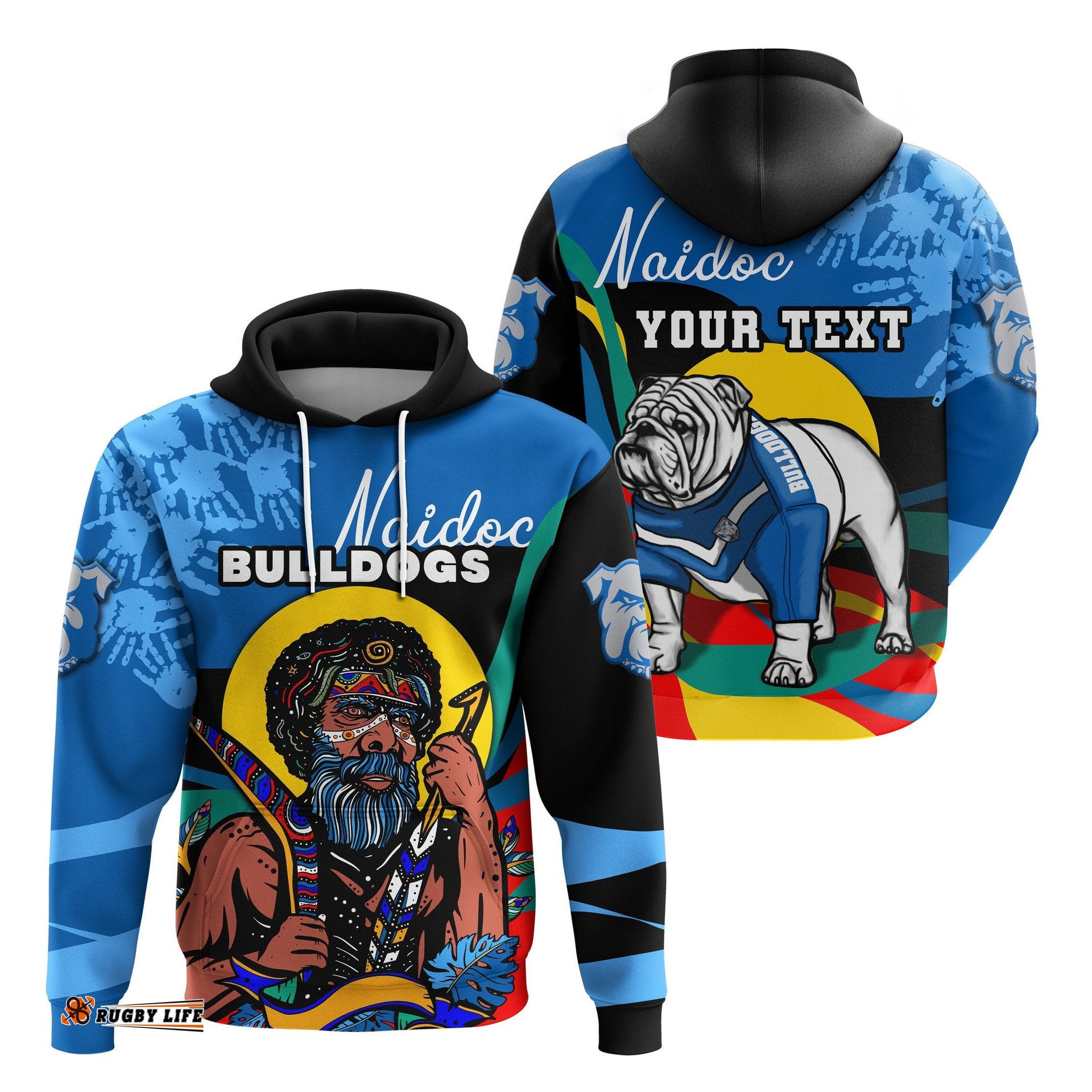 custom personalised australia bulldogs naidoc week rugby hoodie indigenous special style tee ausie