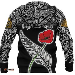 anzac australia and new zealand hoodie poppy fern lest we forget pullover hoodie tee ausie
