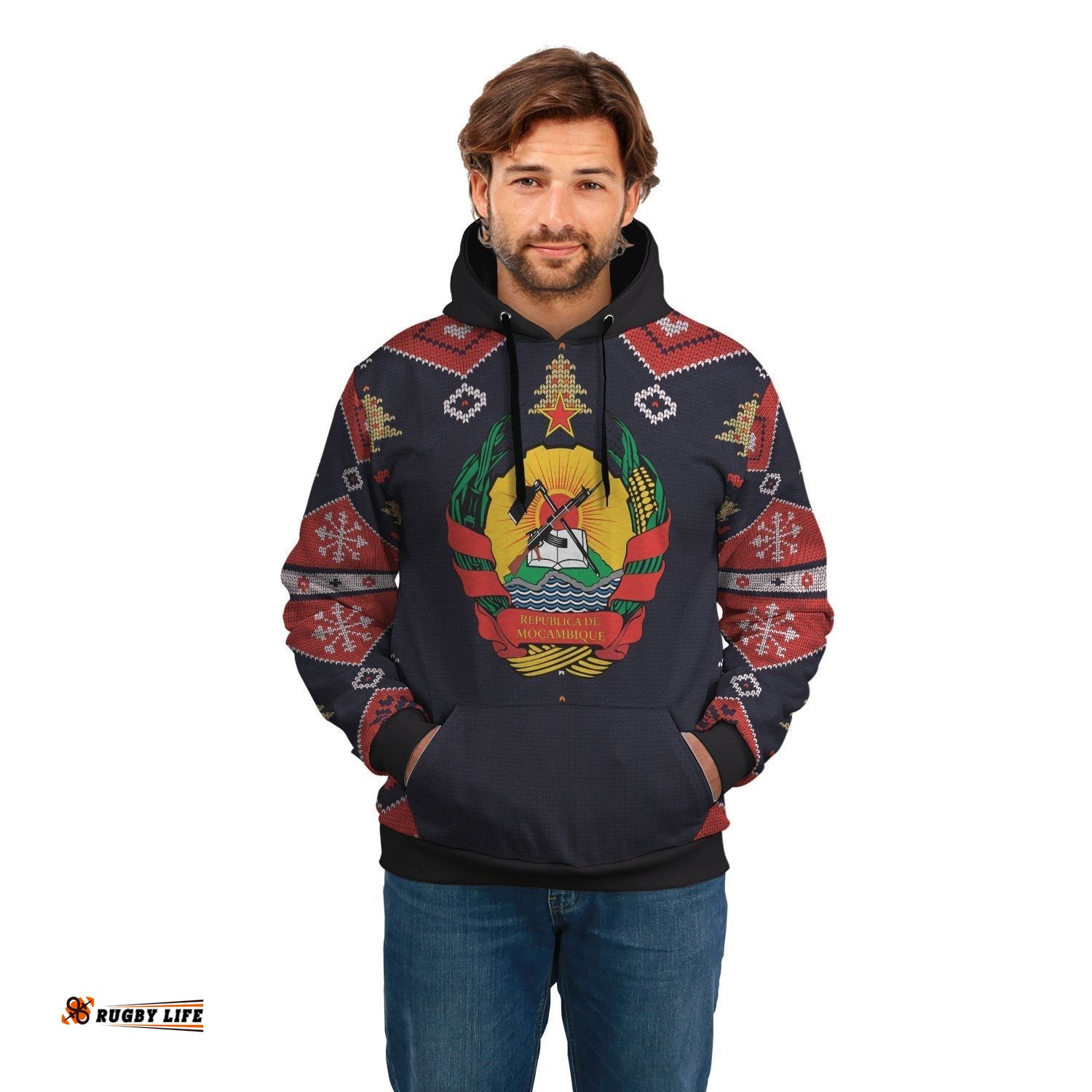 mozambique christmas hoodie santa claus ho ho ho tee ausie