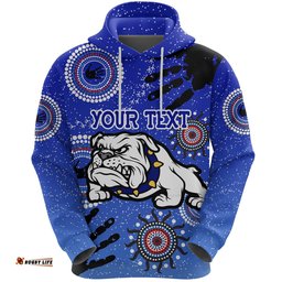 Custom Personalised Bulldogs Hoodie Indigenous Country Style