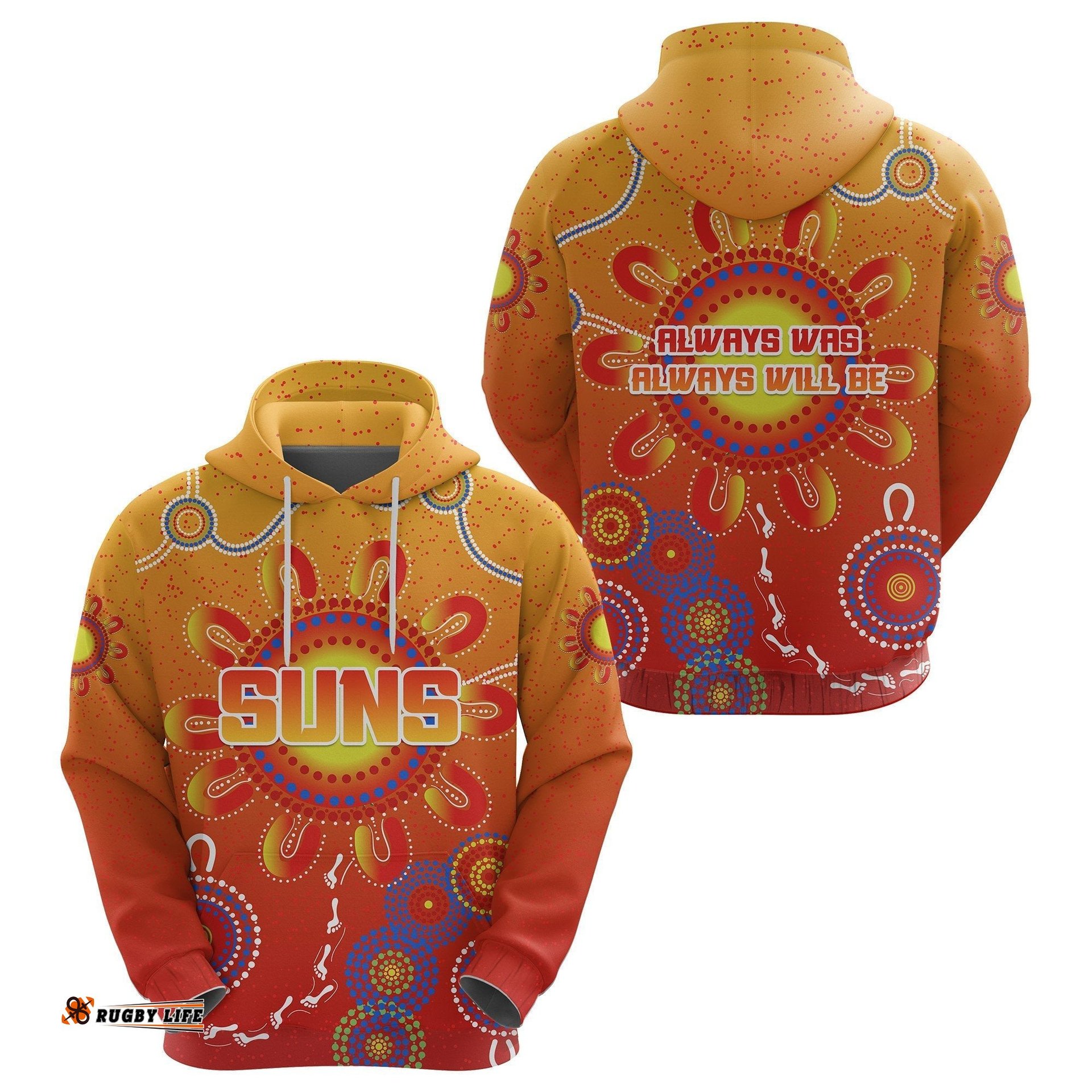 naidoc suns hoodie gold coast indigenous style tee ausie