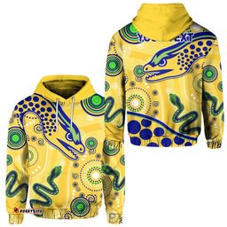custom personalised eels indigenous hoodie competitive version gold tee ausie