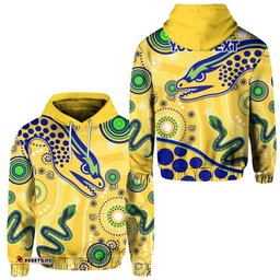 custom personalised eels indigenous hoodie competitive version gold tee ausie