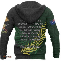 anzac spirit hoodie lest we forget pullover hoodie tee ausie