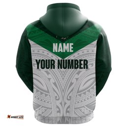 Custom Personalised Aotearoa Rugby Hoodie Maori Kiwi