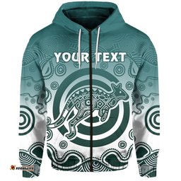 Custom Personalised Wallabies Zip Hoodie Brilliant Future Wallaby