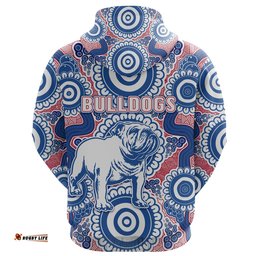 Western Zip Hoodie Bulldogs Simple Indigenous