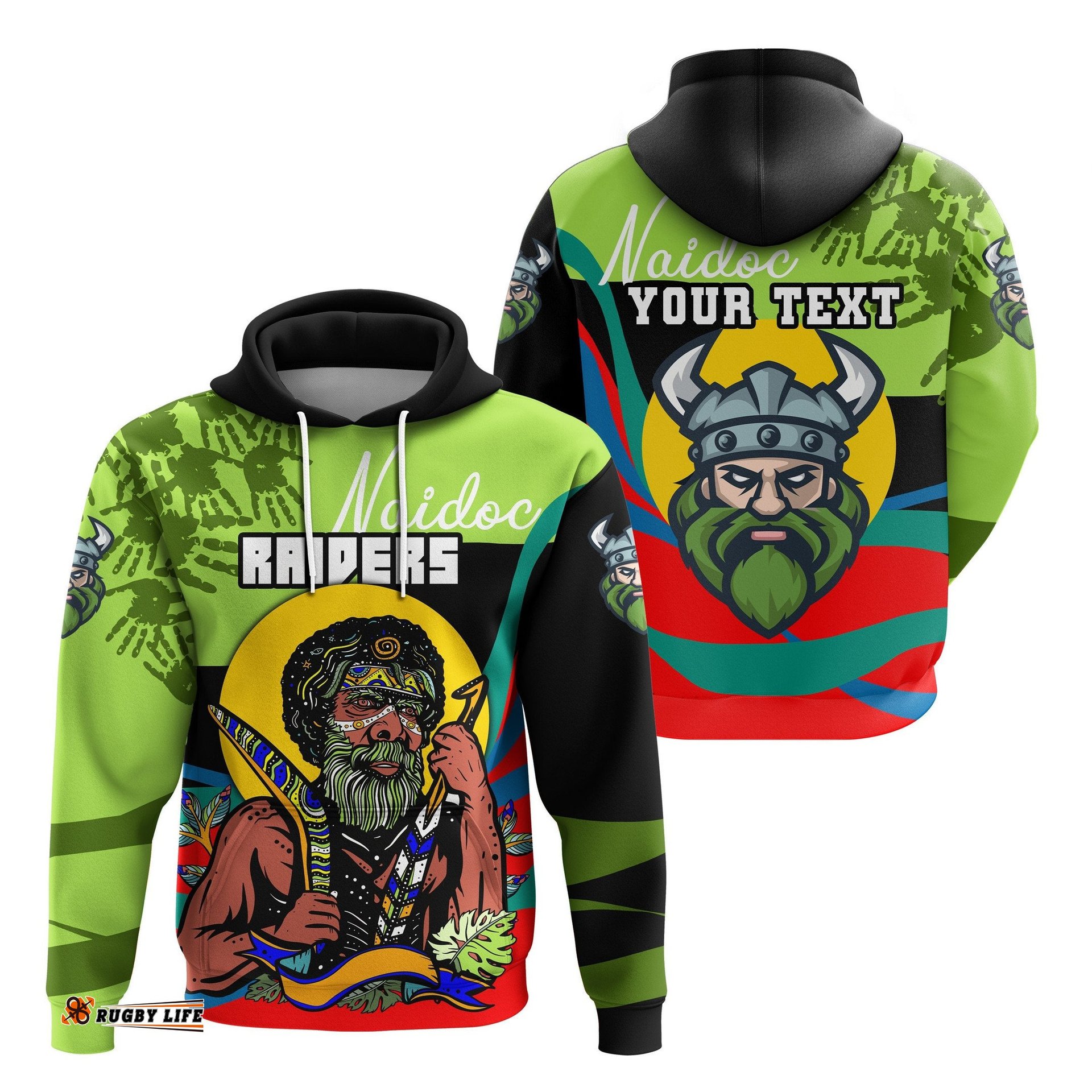 custom personalised raiders naidoc week hoodie canberra indigenous sport special style tee ausie