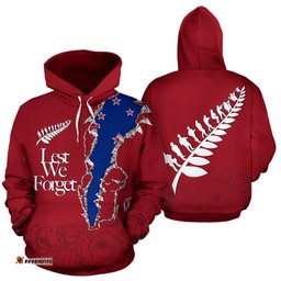 new zealand lest we forget hoodie anzac fern pullover hoodie tee ausie