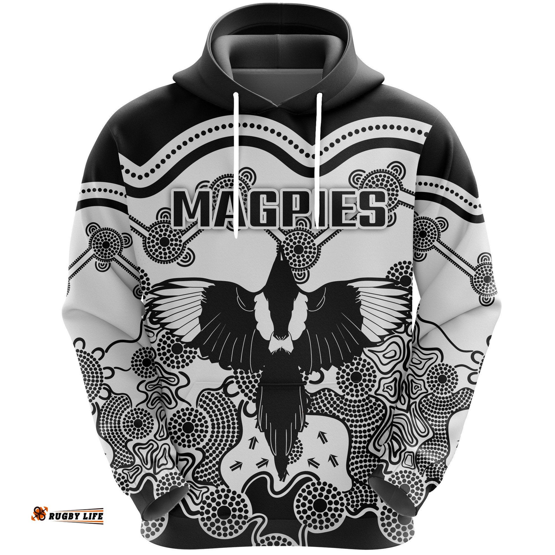 australia indigenous football hoodie magpies tee ausie