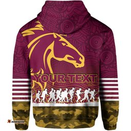 custom personalised brisbane broncos hoodie anzac day tee ausie