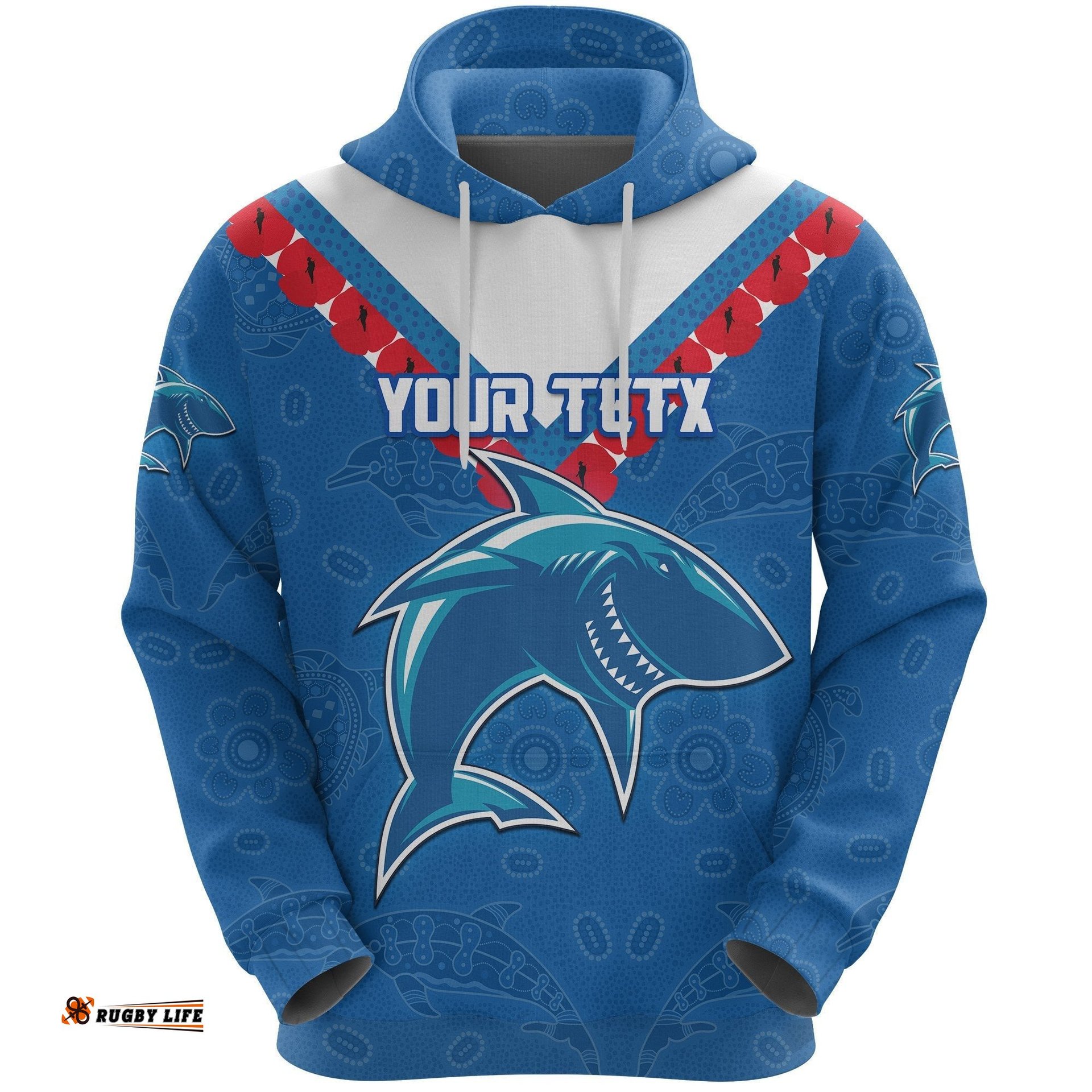 custom personalised cronulla sharks hoodie anzac country style tee ausie