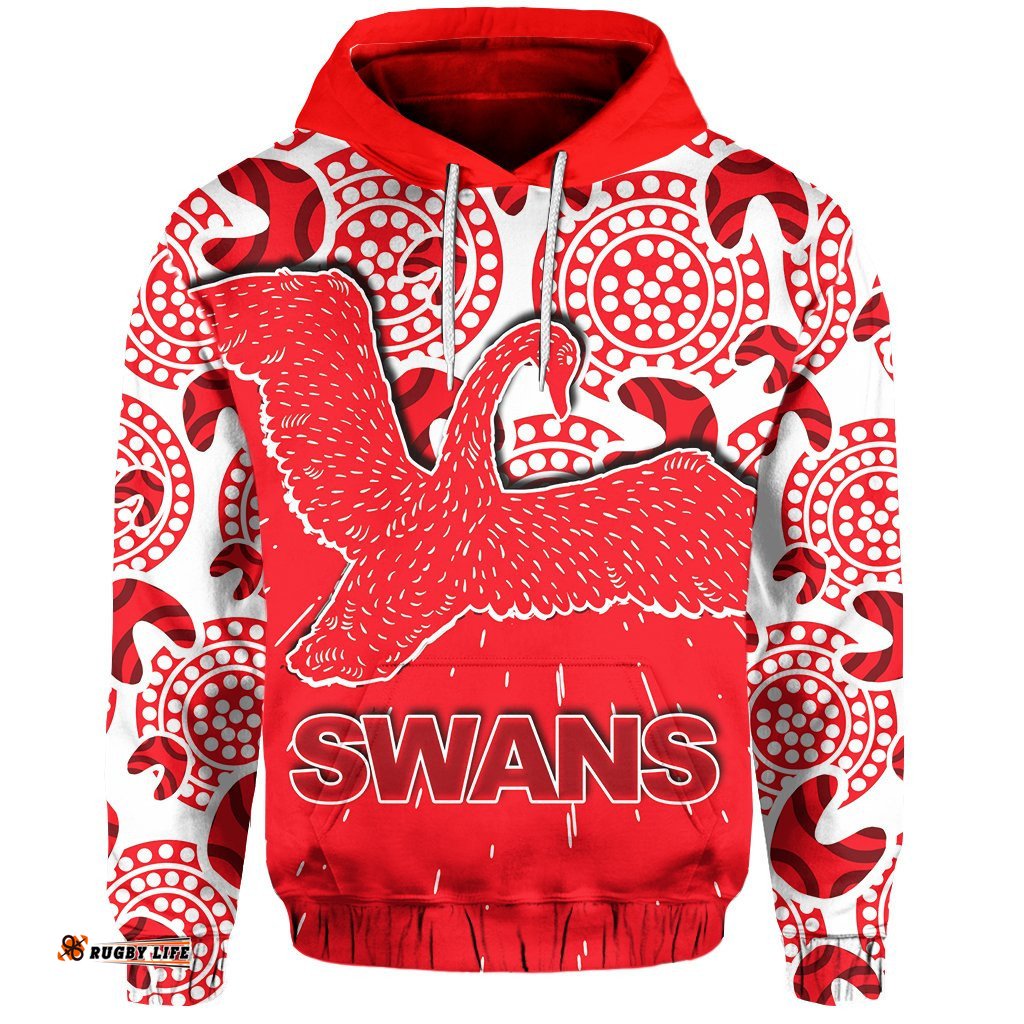 custom personalisedsydney swans hoodie aboriginal patterns tee ausie