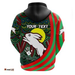 custom personalised rabbitohs naidoc week hoodie indigenous version special tee ausie