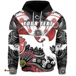 custom personalised white st george dragons hoodie indigenous tee ausie