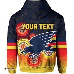 Custom Personalised Adelaide Crows Special Style Zip Hoodie