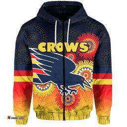 Custom Personalised Adelaide Crows Special Style Zip Hoodie