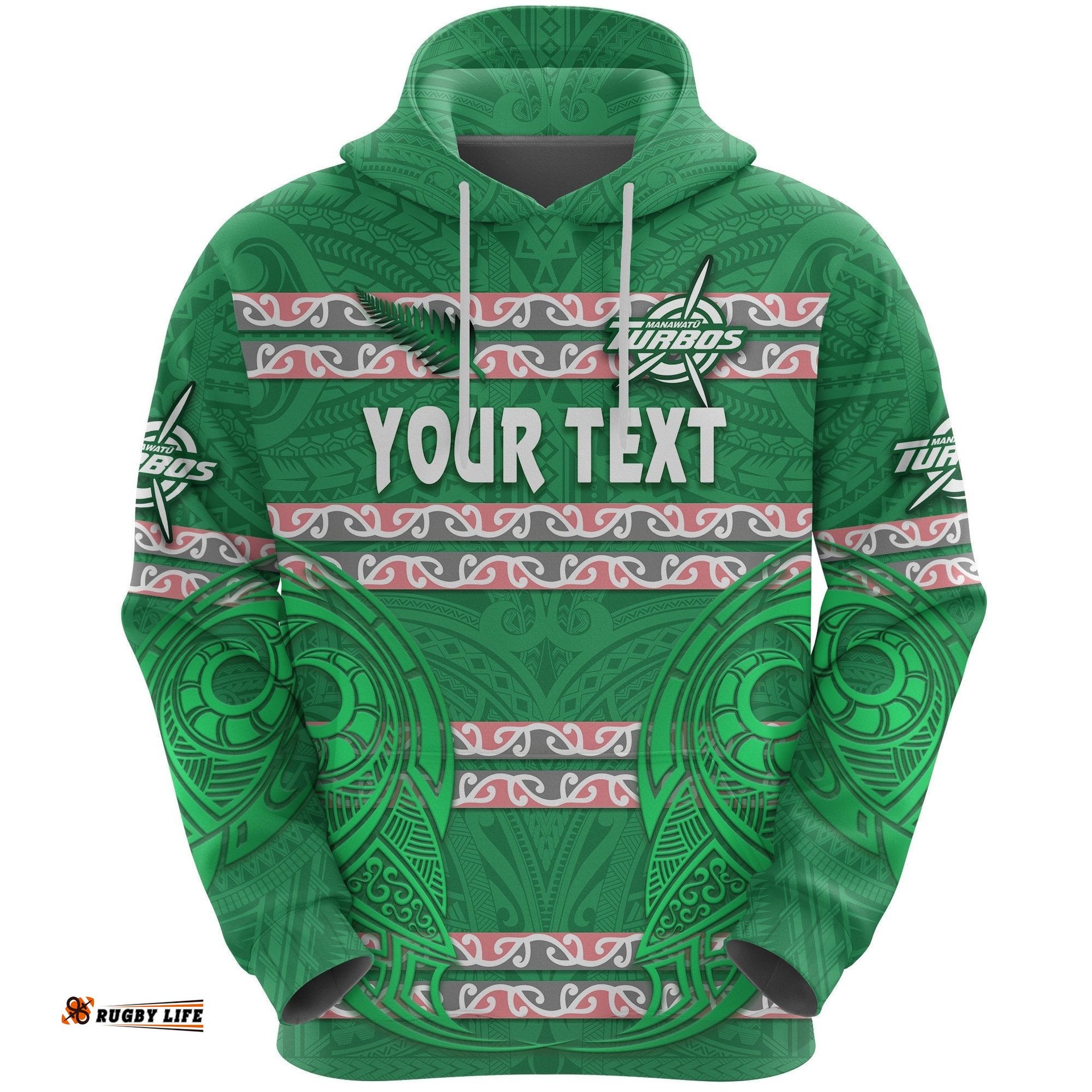 Custom Personalised Manawatu Turbos Hoodie Maori Vibes