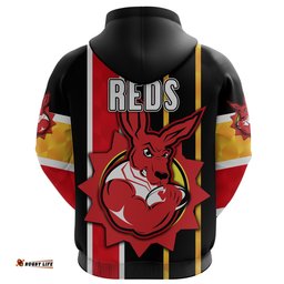Custom Personalised Western Zip Hoodie Reds Original Style