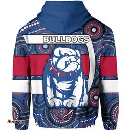 Custom Personalised Western Football Bulldogs Zip Hoodie Redamancy Indigenous Australian